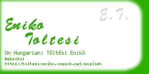 eniko toltesi business card